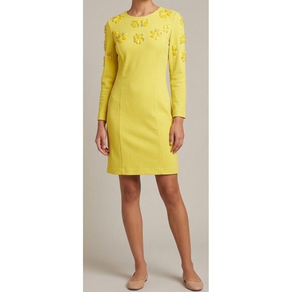 Kate Young Dresses & Skirts - KATE YOUNG for Target Bright Lemon Lime Long-sleeved Dress Small Crystal Detail
